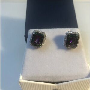 New 7.35 ct lab created Mystic Topaz earrings
